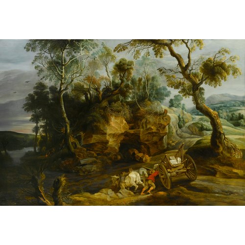 Landscape with a Cart Crossing a River